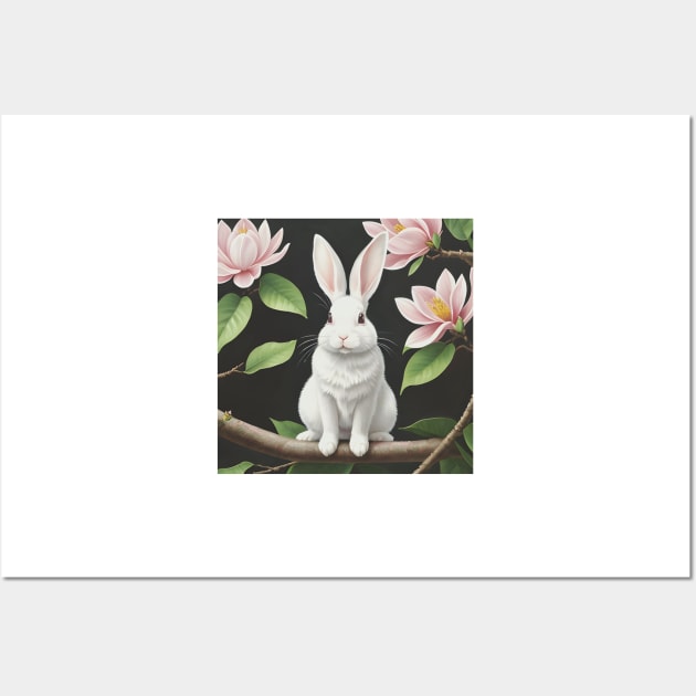 Cute white rabbit Wall Art by sinemfiit